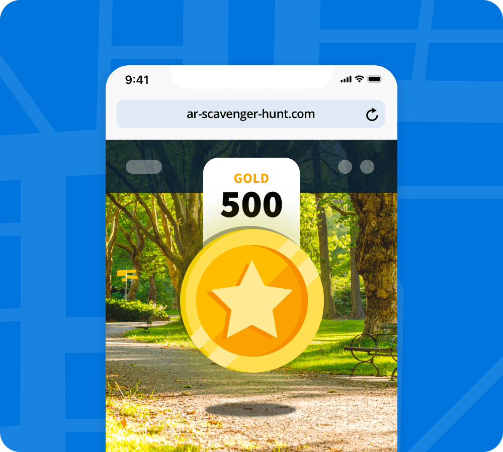 webar scavenger hunts geolocated maps concept