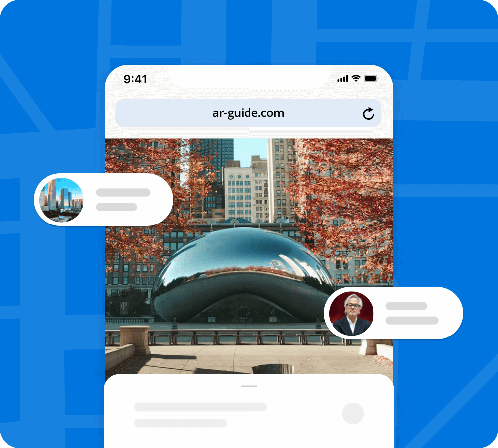 webar touristm geolocated maps concept