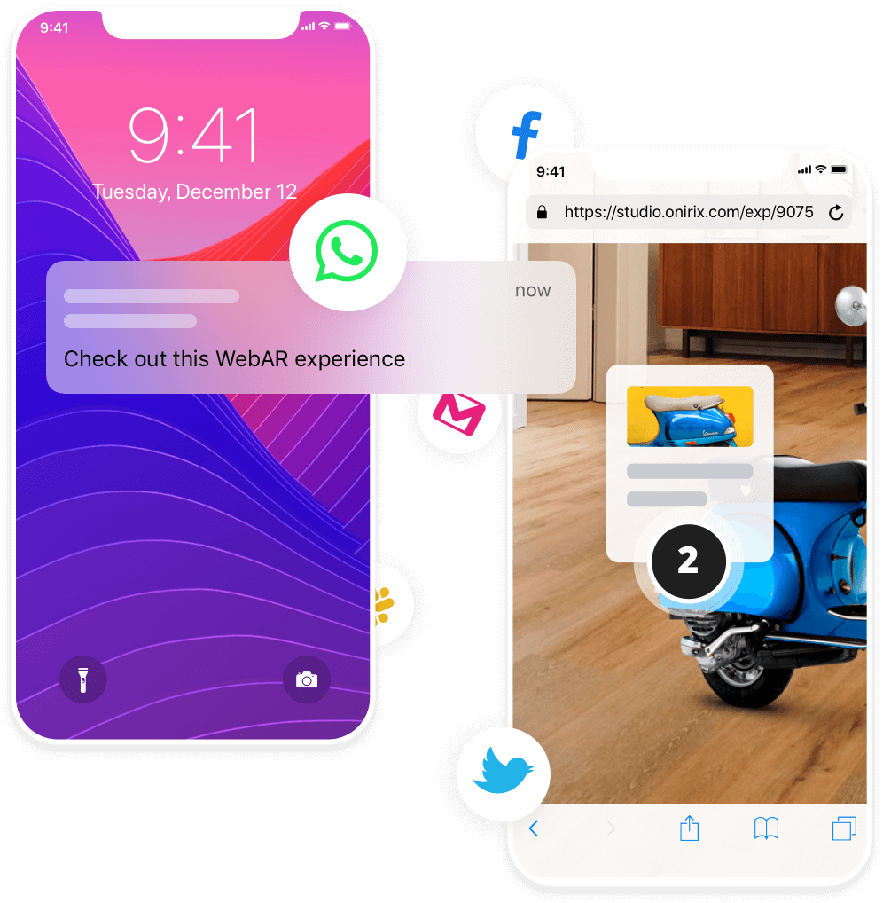 online and offline marketing share AR for marketing