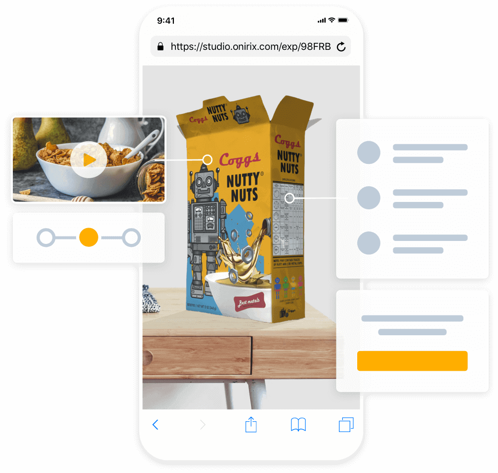 Creative Studio design AR scenes for android and iOS