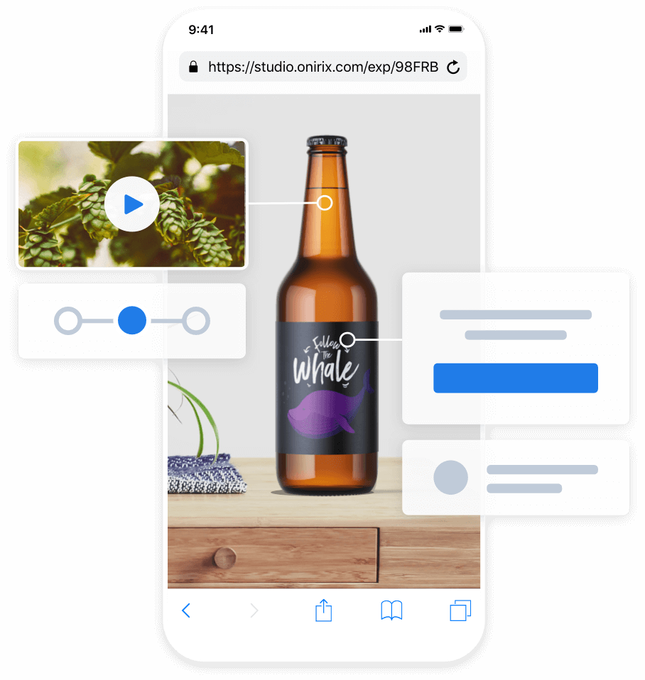 Creative Studio design AR scenes for android and iOS