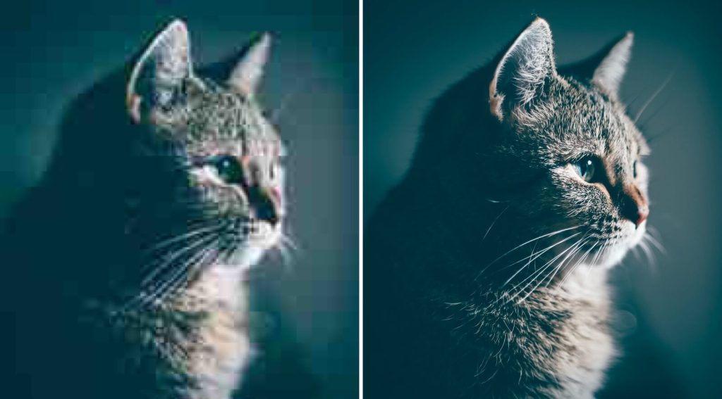 differences between image with high and low pixel density