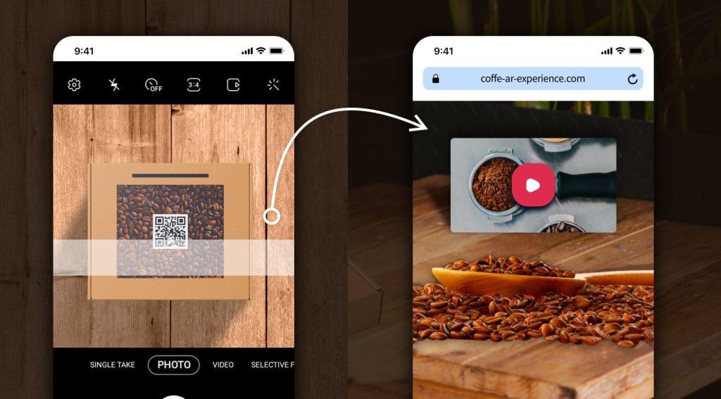 augmented reality experience - QR Webar