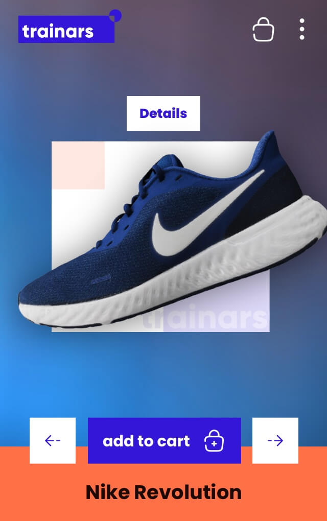 Trainars shop AR concept